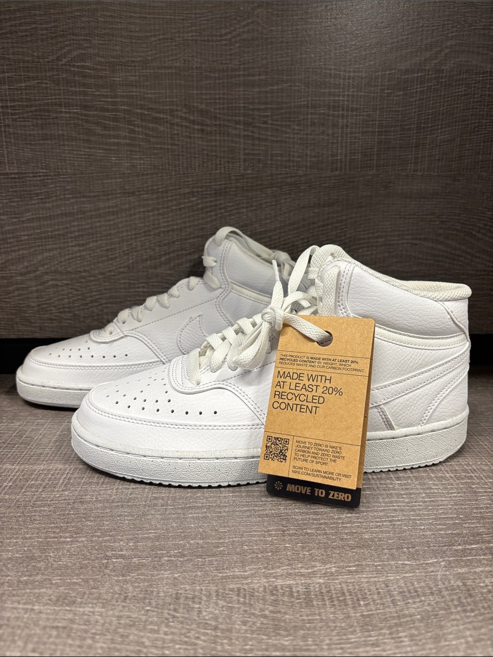 Women's Nike Court Vision Mid Next Nature Shoes (White) - Size 6.5